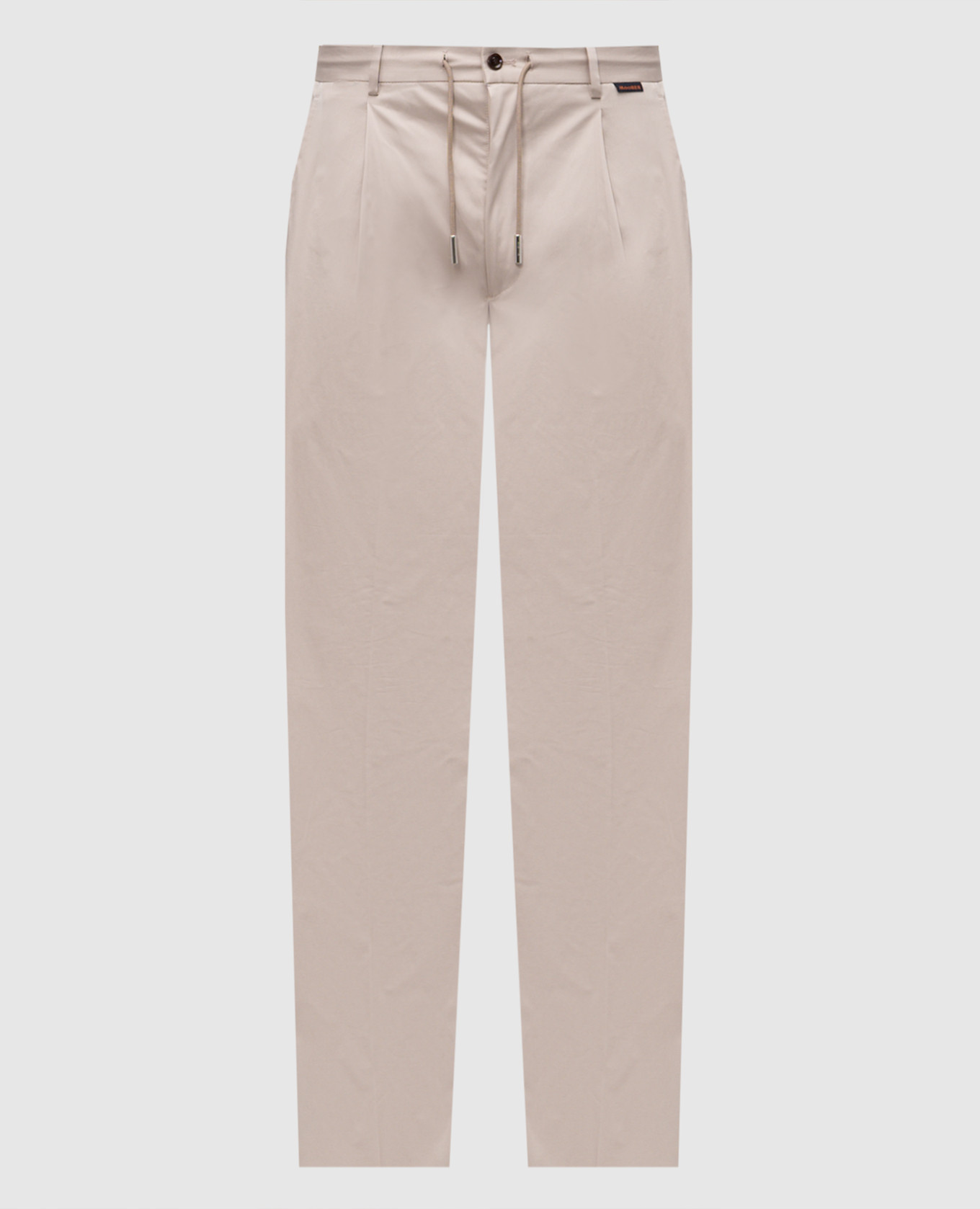 Beige ANTON pants with logo MooRER