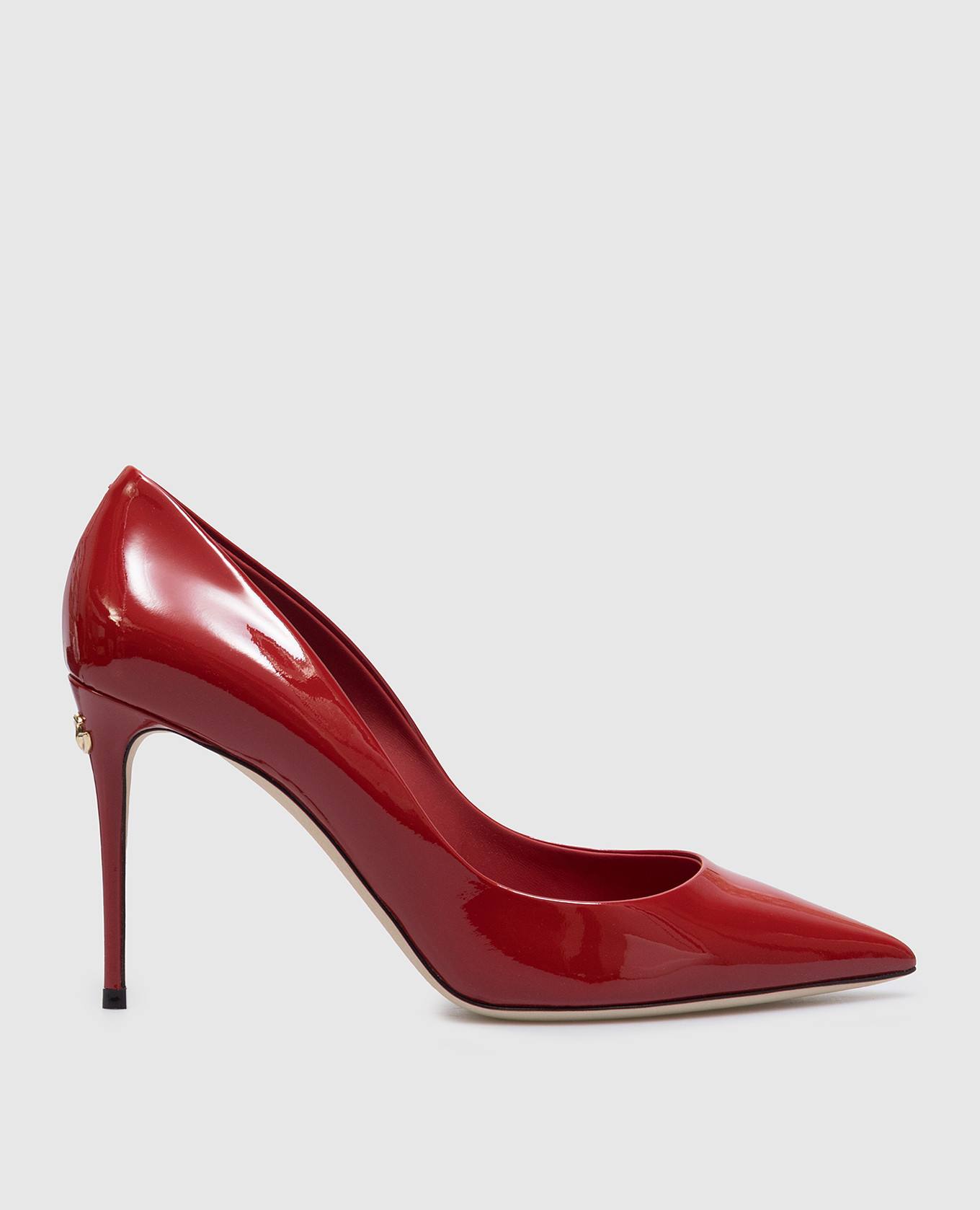 Red patent leather shoes with dg logo dolce&gabbana