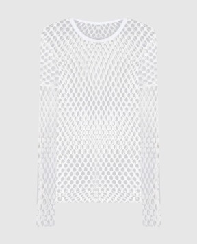 Masnada White openwork longsleeve 7695