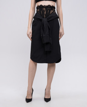 Giuseppe Di Morabito Milano Black skirt with lace 04SSSK14304425