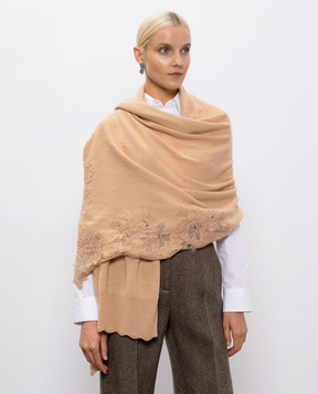 Ermanno Scervino Beige cashmere scarf D475R711APPYU