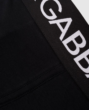 Dolce&Gabbana A set of black boxer briefs with a logo pattern M9D70JONN97