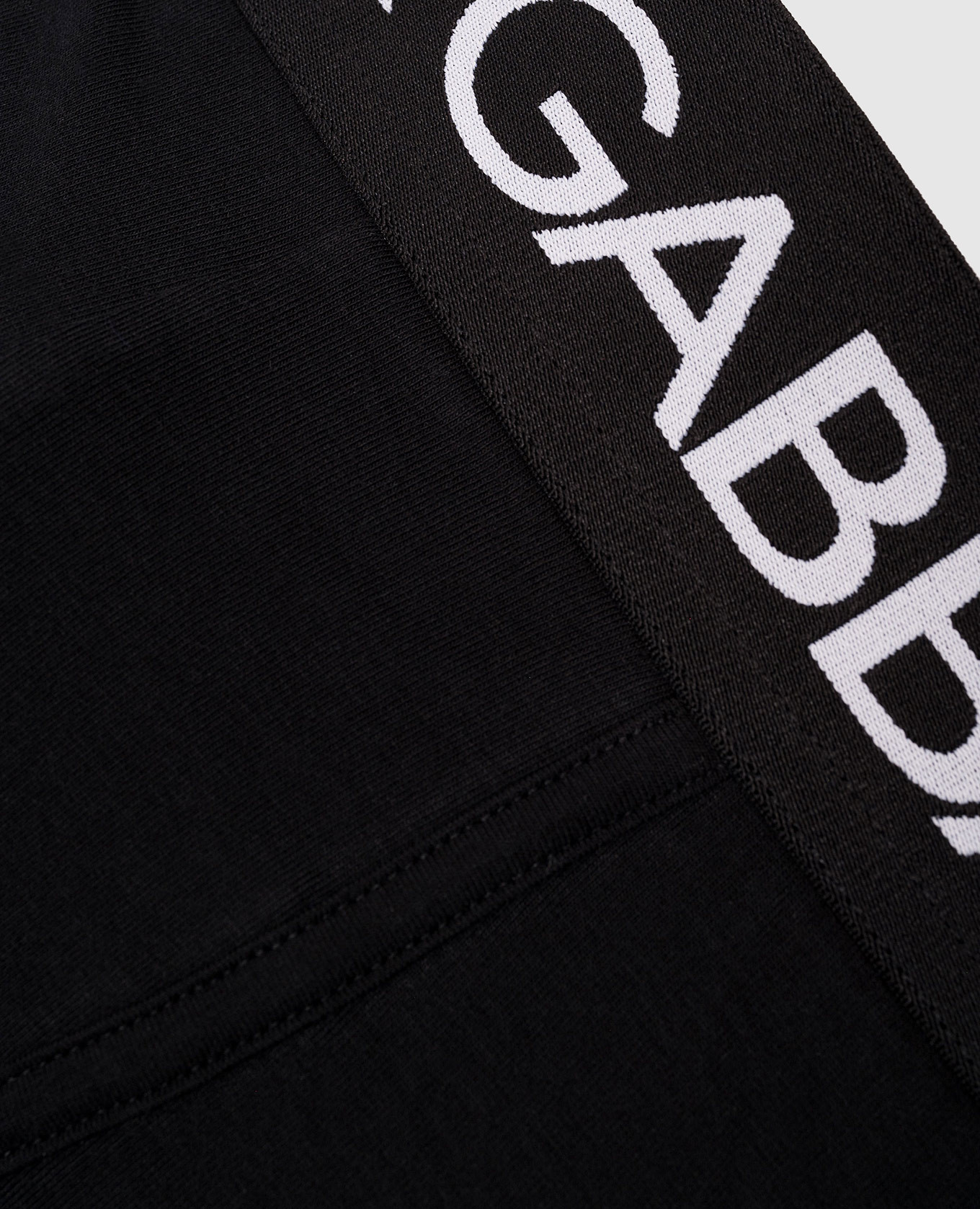 

A set of black boxer briefs with a logo pattern Dolce&Gabbana