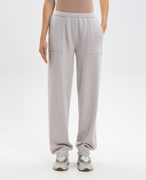 Simonetta Ravizza Kiky gray cashmere pants F05KN111T10JA