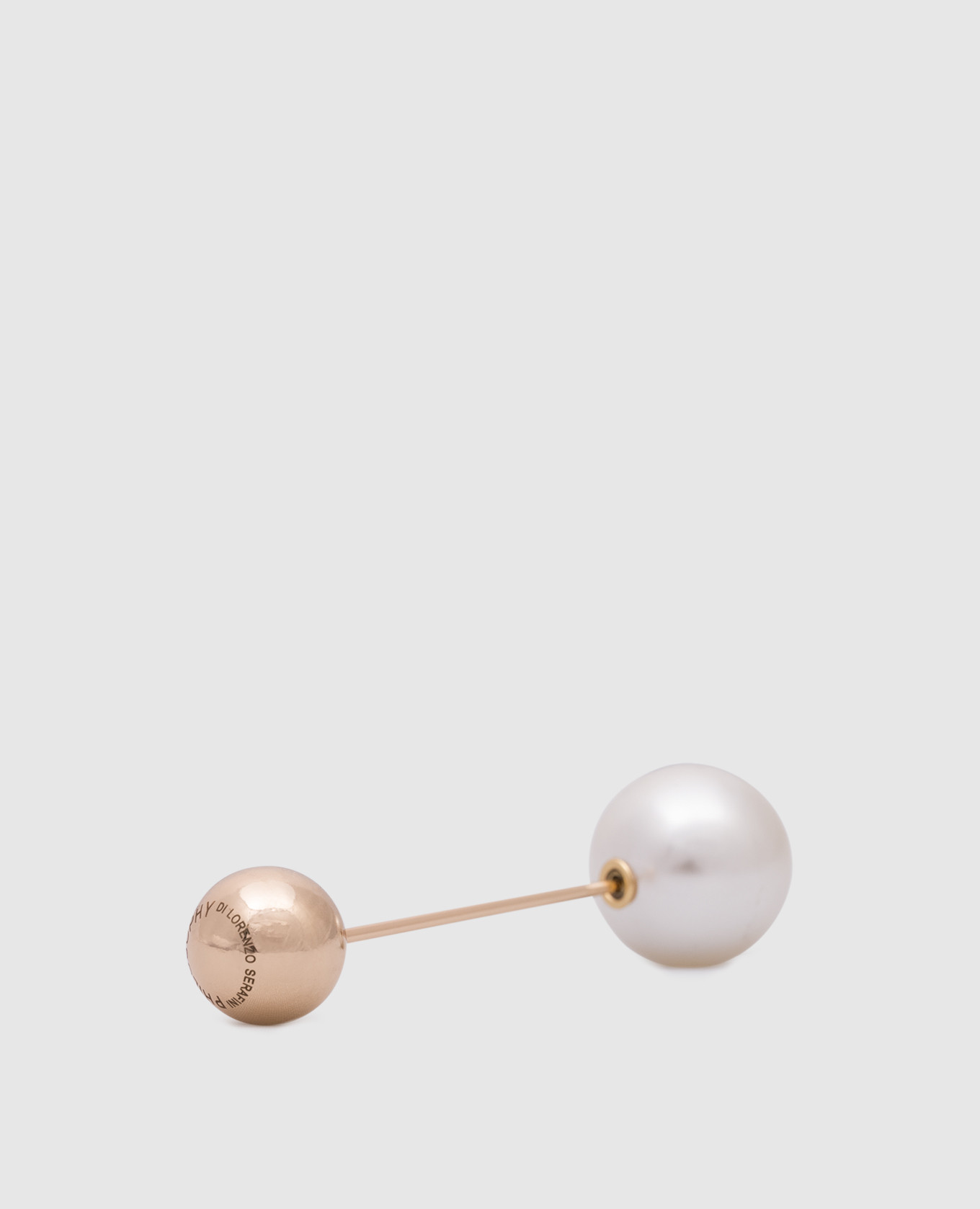 

Gold-tone beaded brooch with logo engraving Philosophy di Lorenzo Serafini, Золотистый
