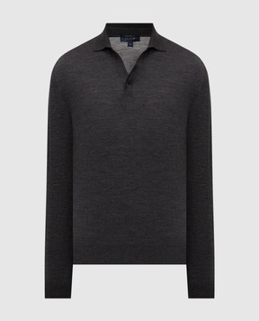 Sease Gray wool polo shirt WP032XG004