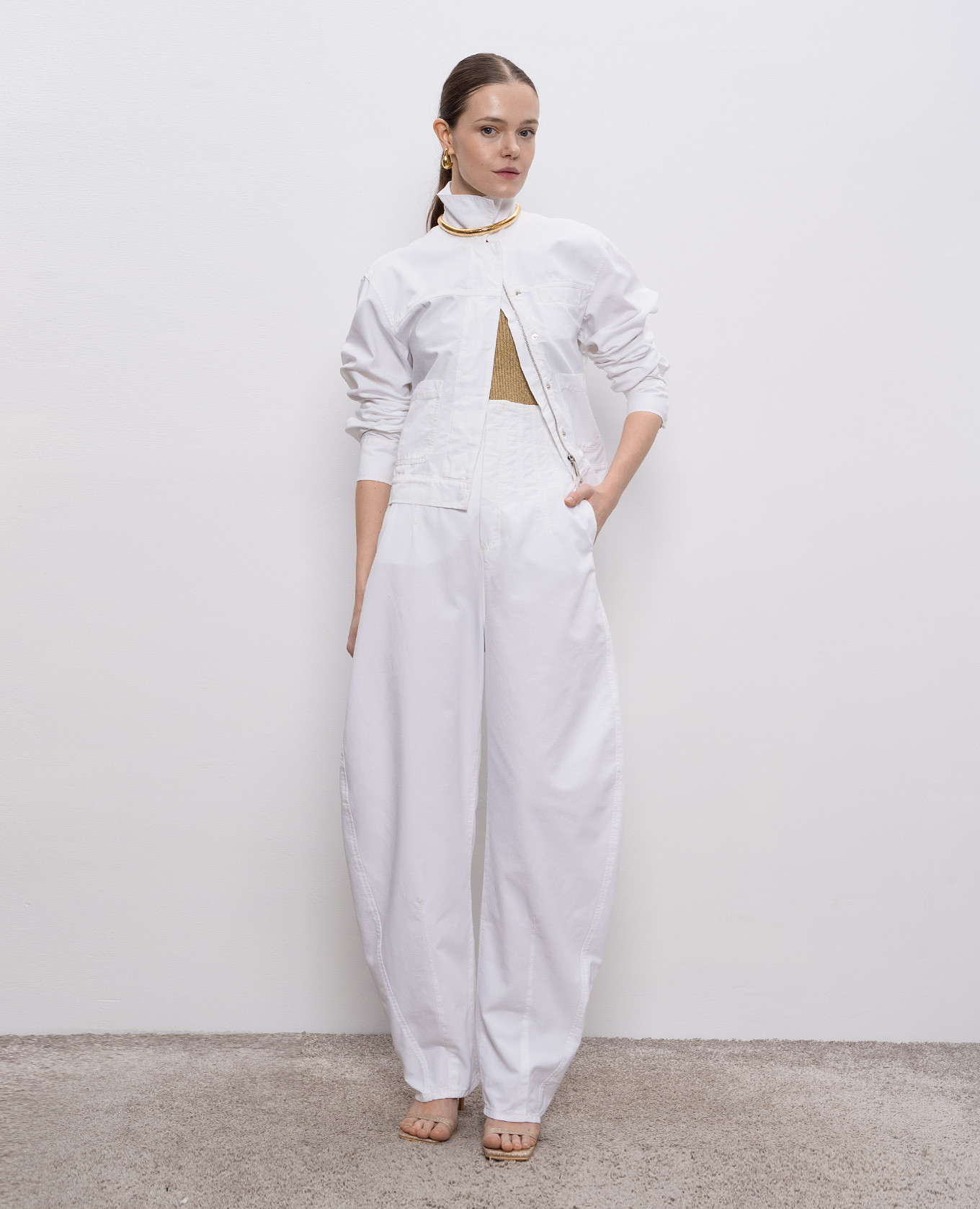 

UMANO white high-rise pants Max Mara Sportmax