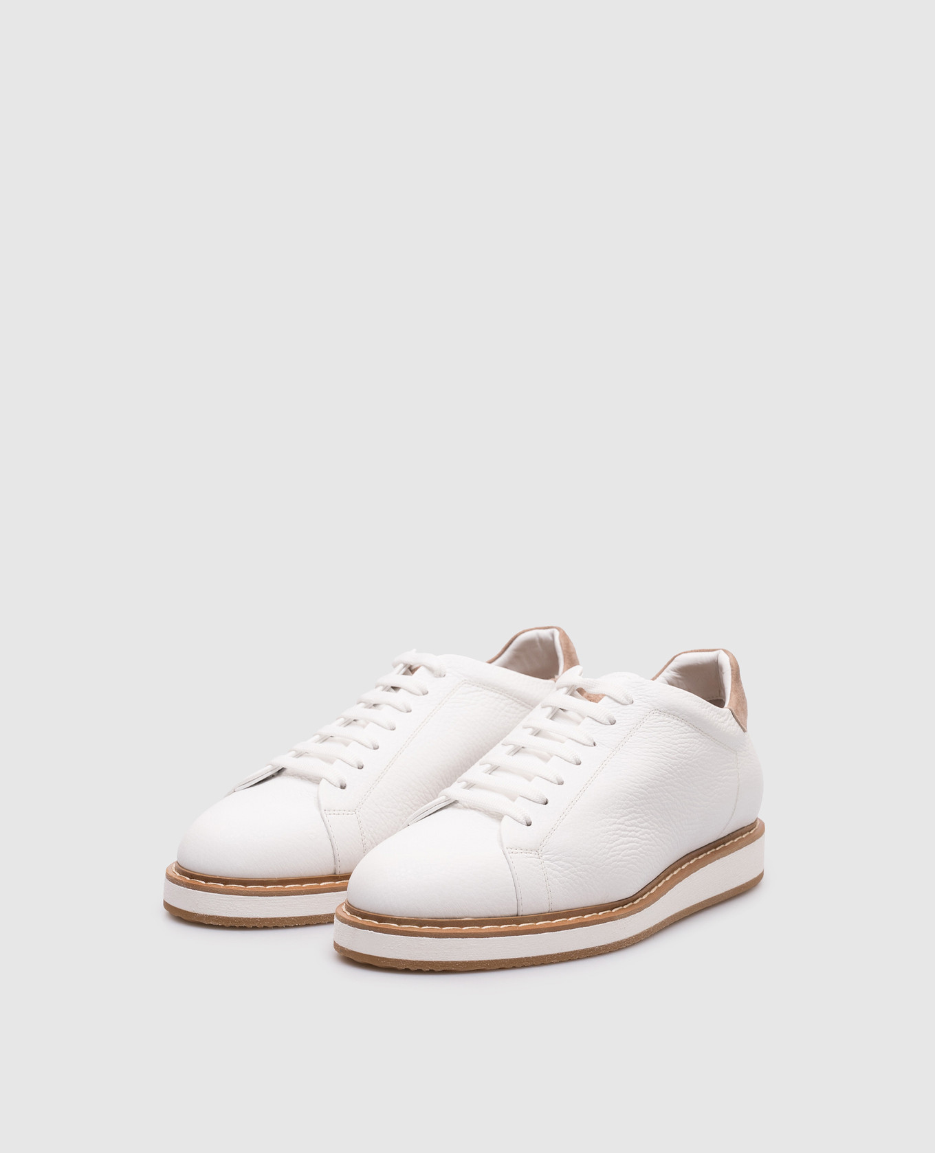 

White leather sneakers Pini Parma