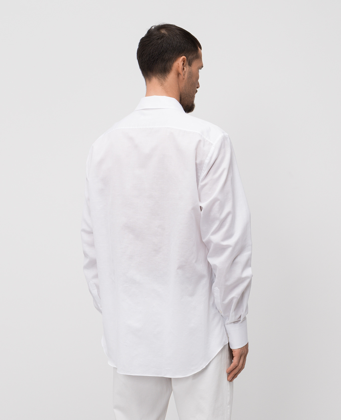 White shirt with linen Stefano Ricci 4