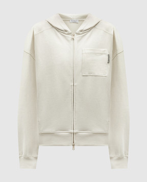 Brunello Cucinelli Beige sports jacket with monil chain MP827HA706