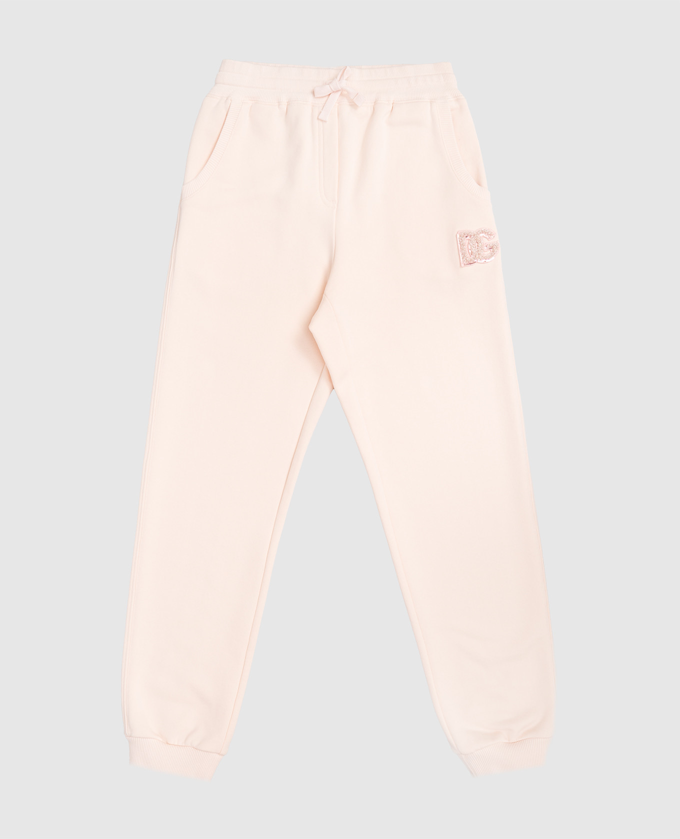 Kids&#39; pink joggers with logo Dolce&Gabbana