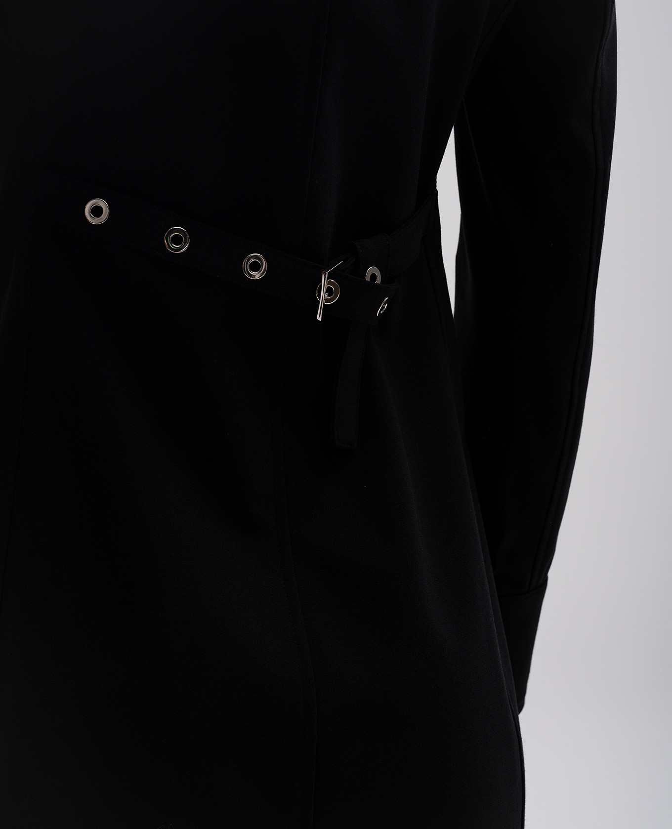 

Black wool mini dress with logo Dondup
