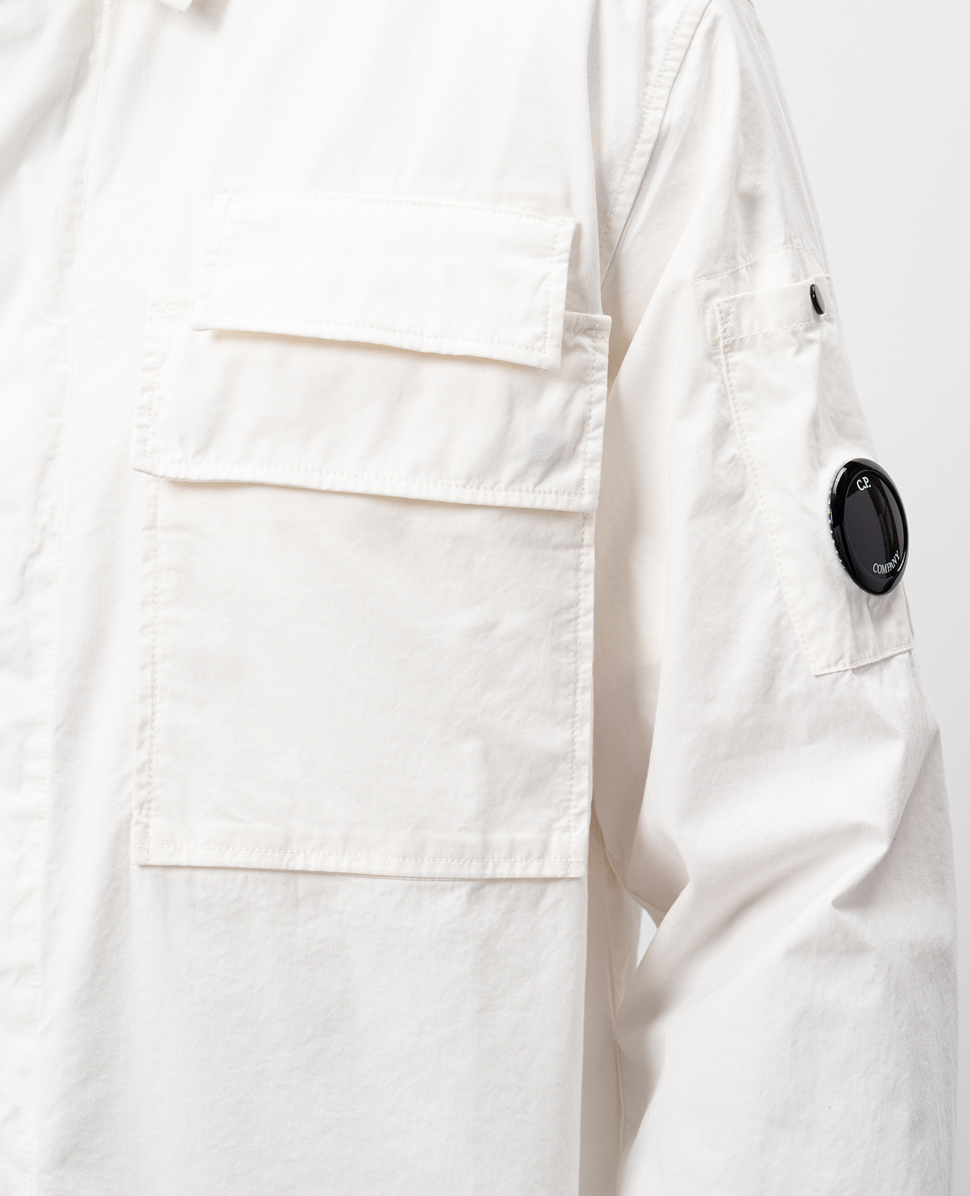 

White jacket with logo C.P. Company