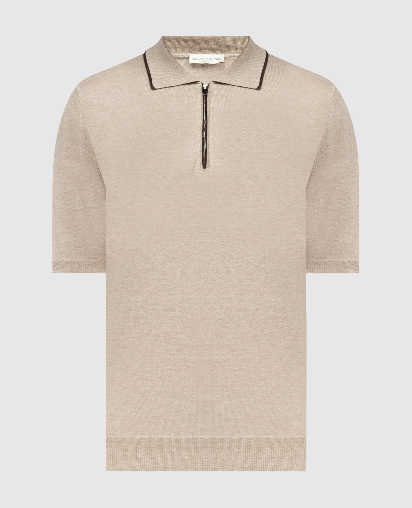 

Beige polo with linen Cashmere&Whiskey