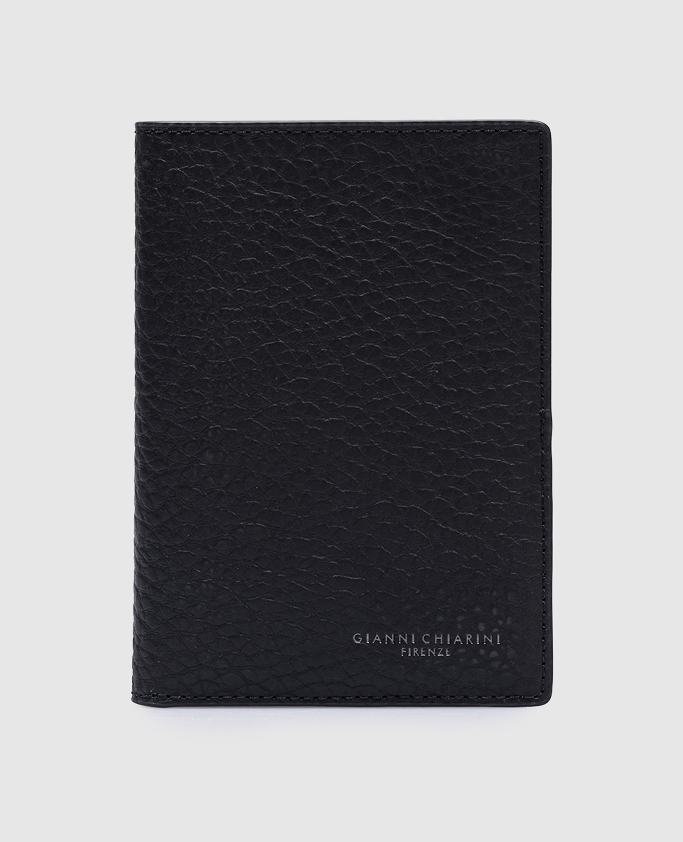 

Black leather passport cover with logo compartments Gianni Chiarini