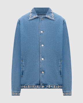 Coperni Chaqueta vaquera azul con remaches metálicos. COPBL27STF2008