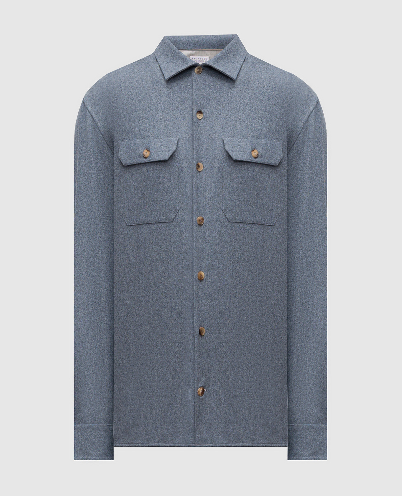Blue wool shirt Brunello Cucinelli