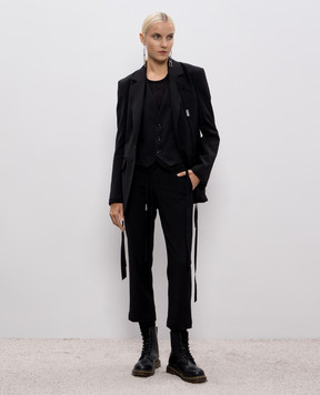 Ann Demeulemeester Janessa black wool vest B0013143FA646