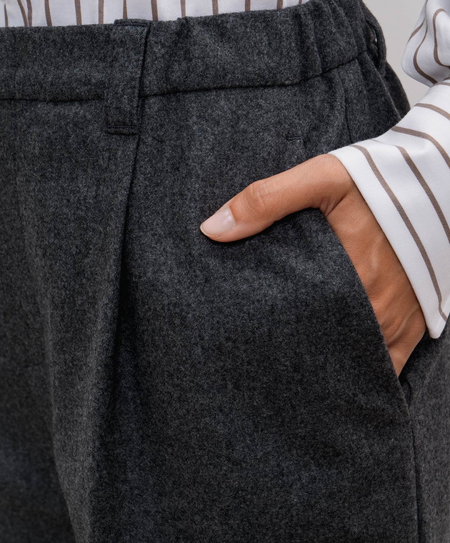 パンツ BRUNELLO CUCINELLI MD588P8632 C032 Trousers Grey Brunello Cucinelli - Gray pants made of wool and cashmere