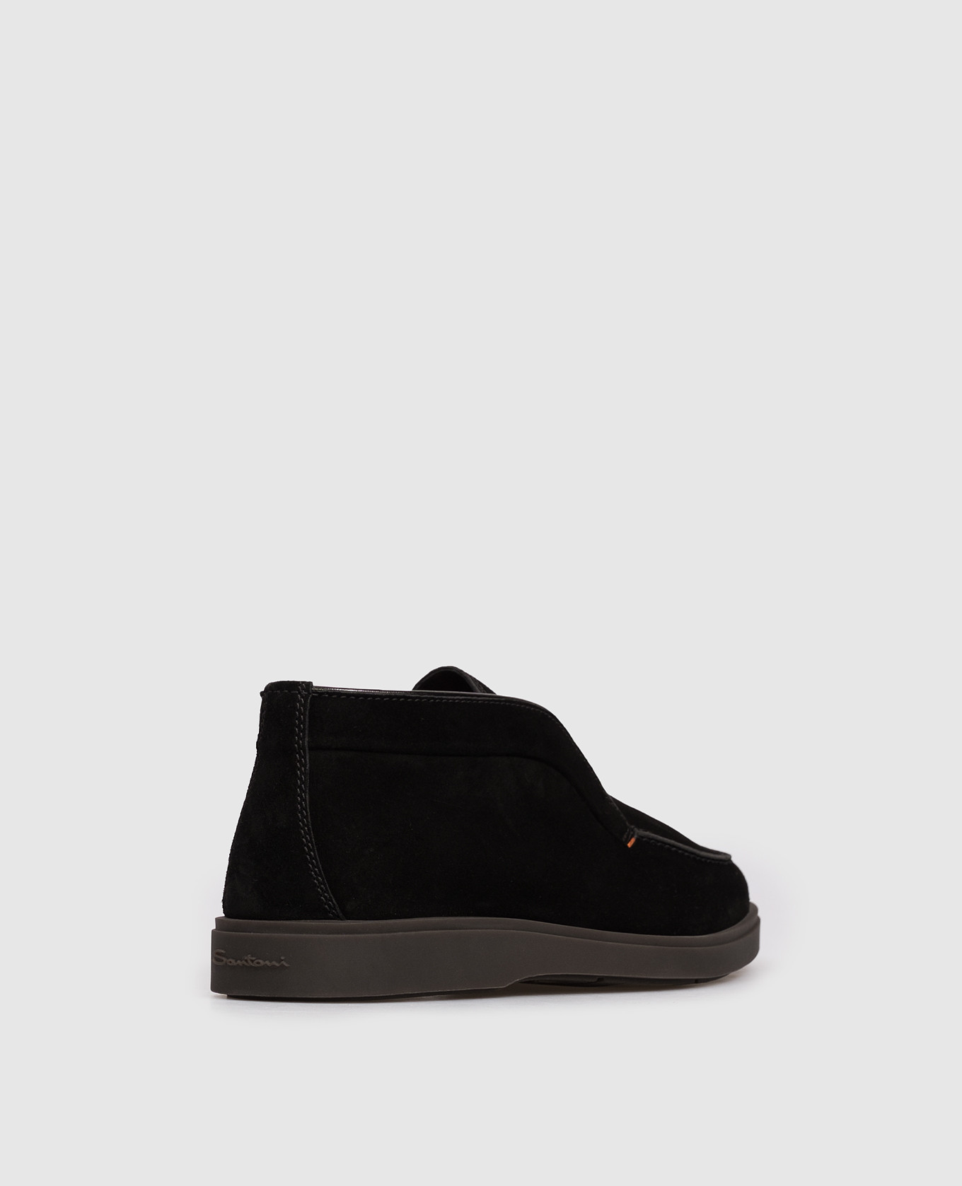 

Black suede deserts with fur Santoni