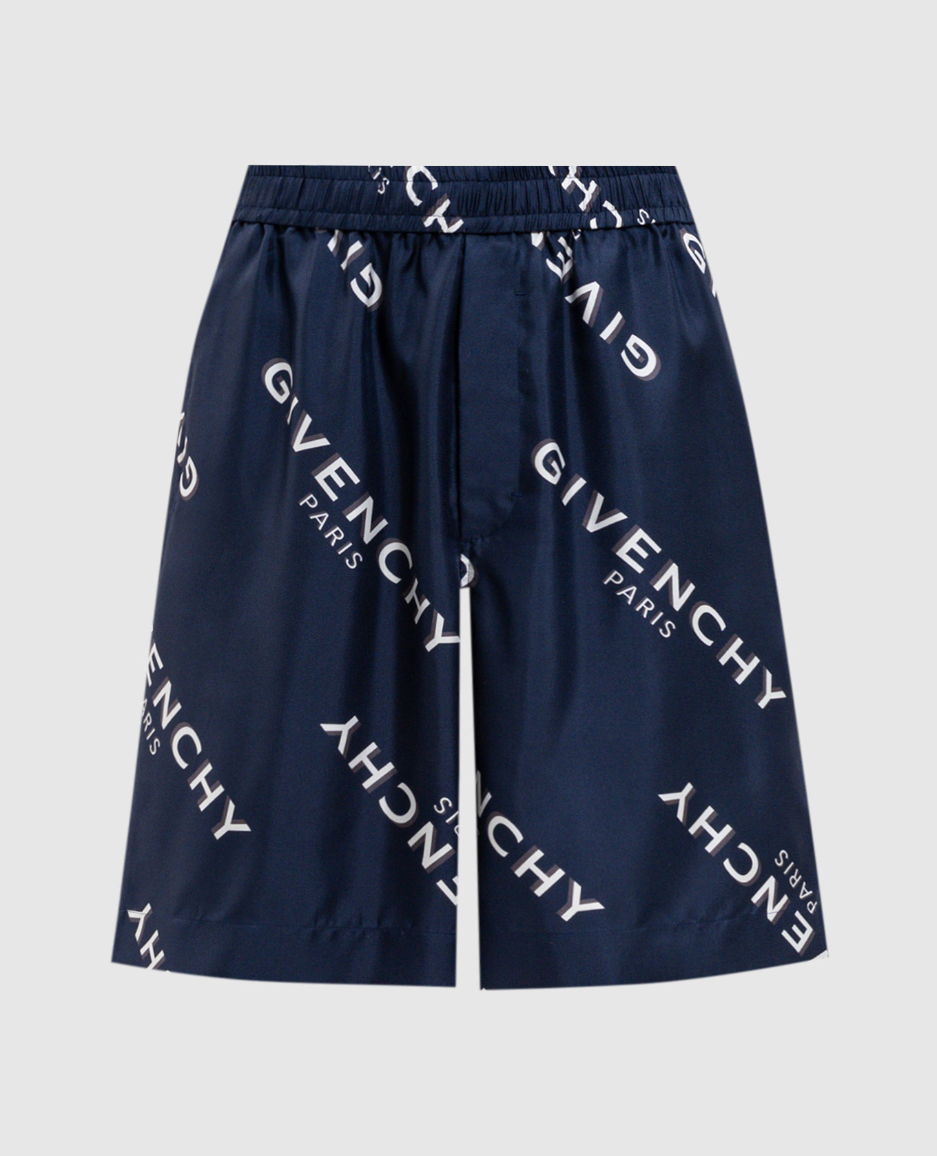 

Blue silk shorts with logo Givenchy