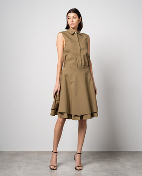 PROENZA SCHOULER Cindy khaki shirt dress R2423027SC087