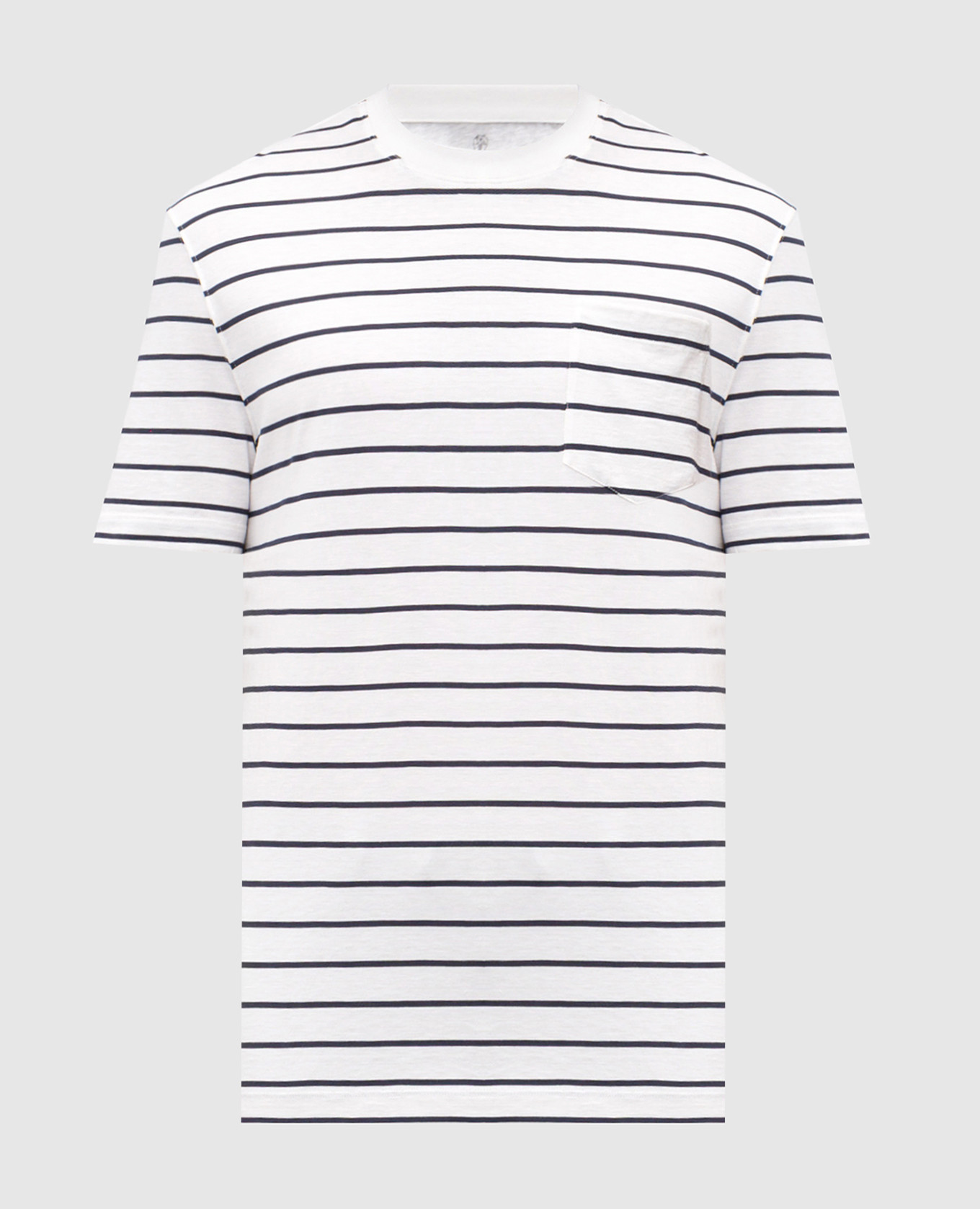 

White striped silk T-shirt Brunello Cucinelli