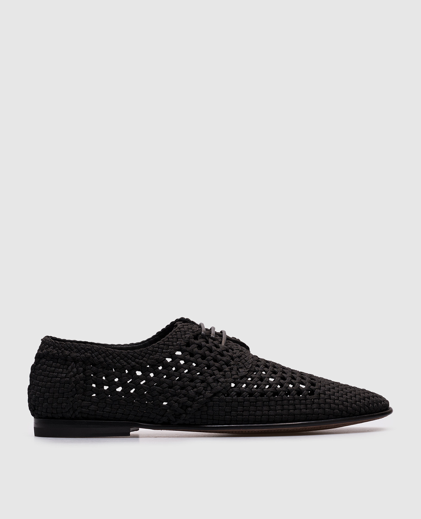 Black braided derby shoes Dolce&Gabbana