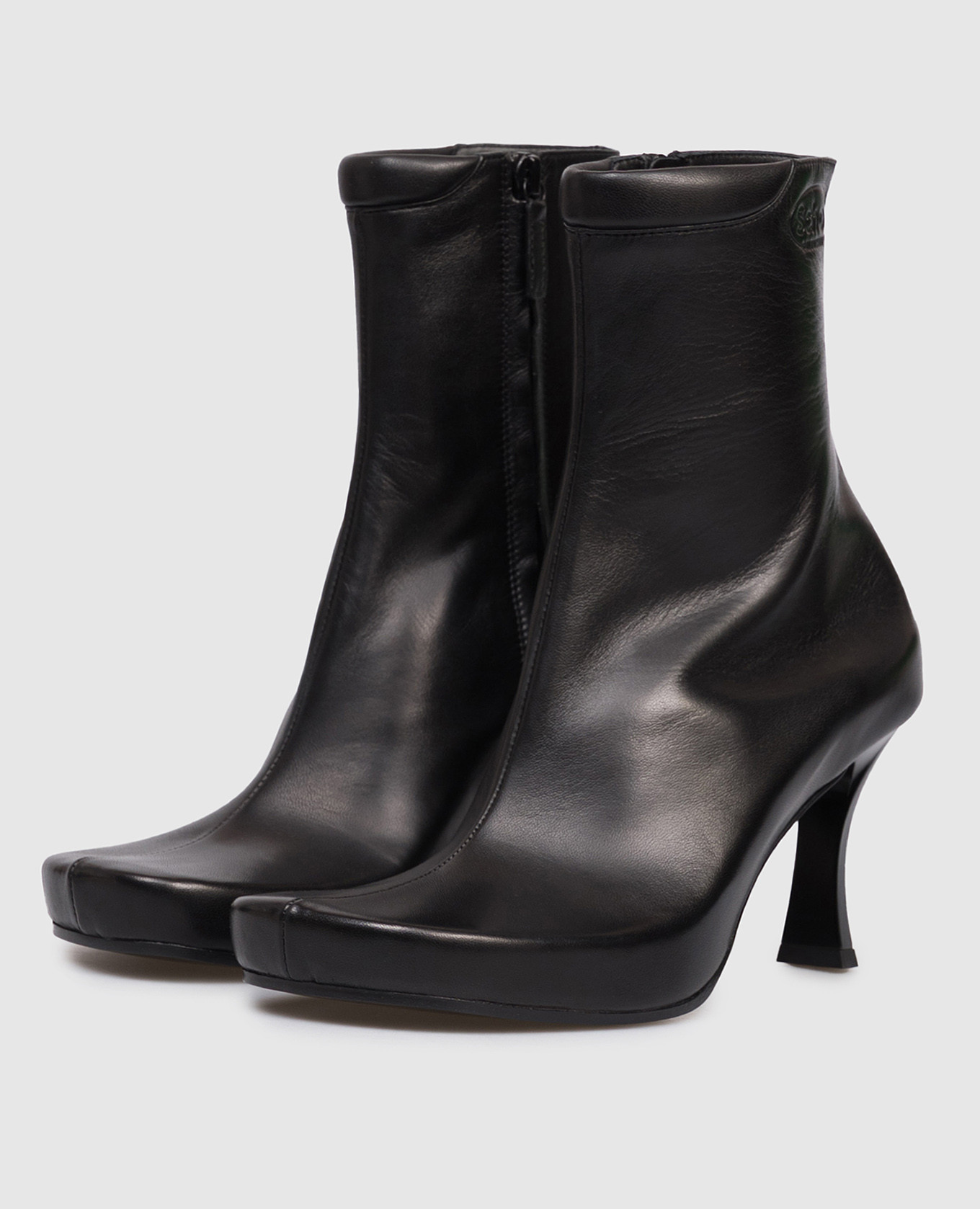 Black leather ankle boots Balenciaga 2