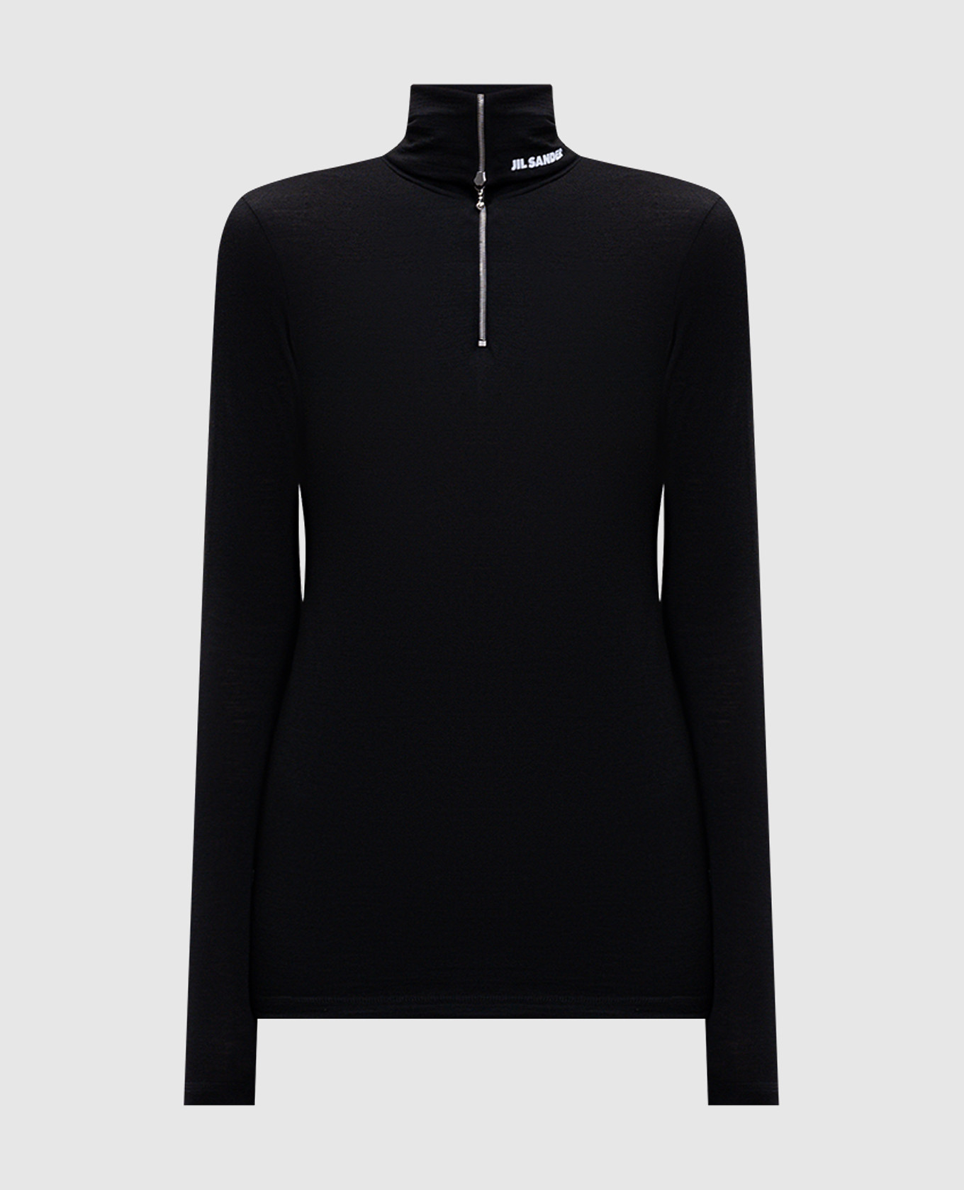 Black golf with zipper and logo Jil Sander