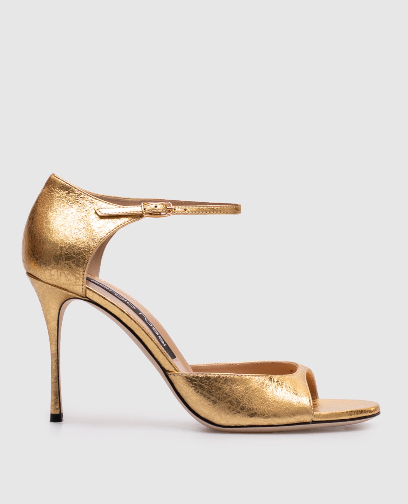 

Godiva gold leather sandals Sergio Rossi, Golden