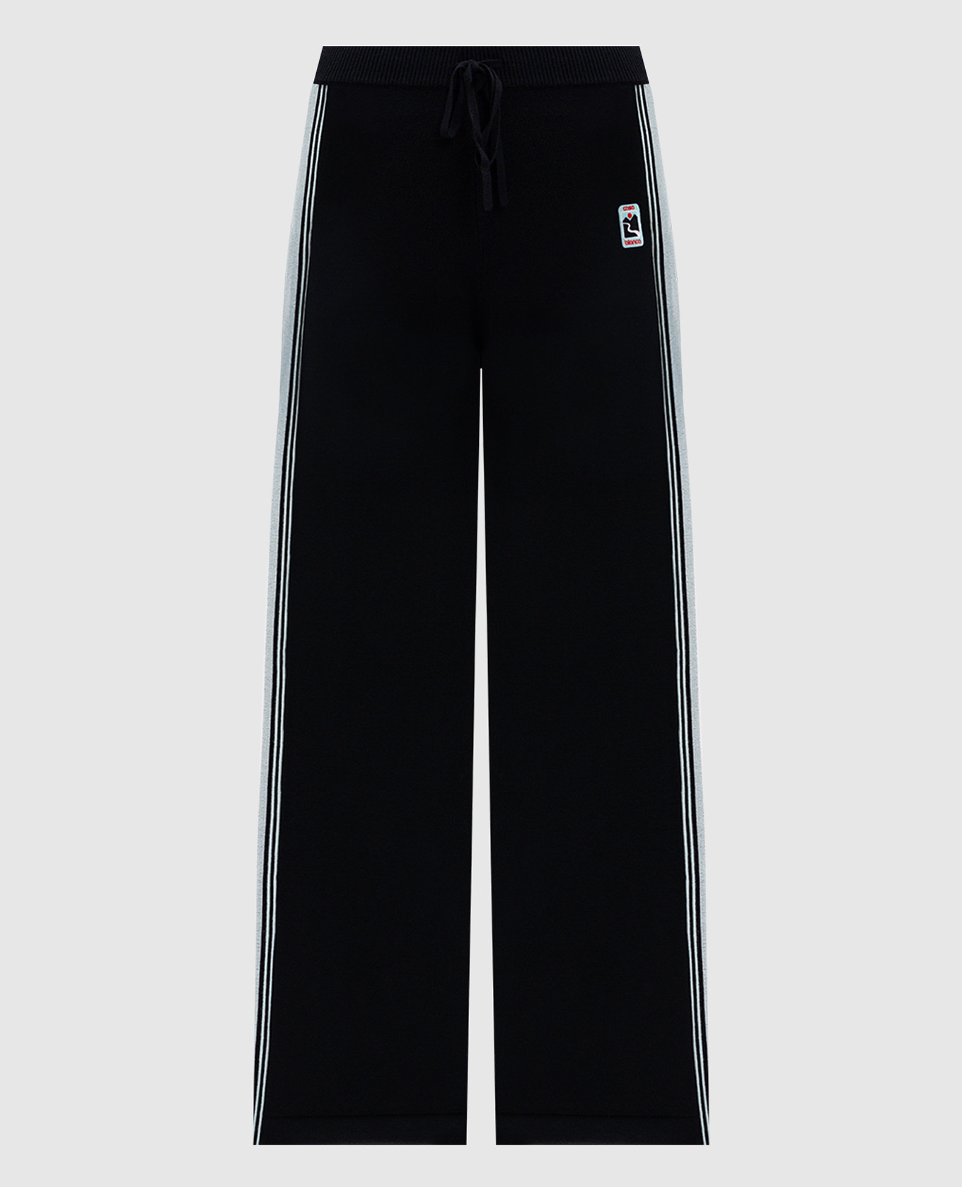 

Black merino wool pants with logo patch Casablanca