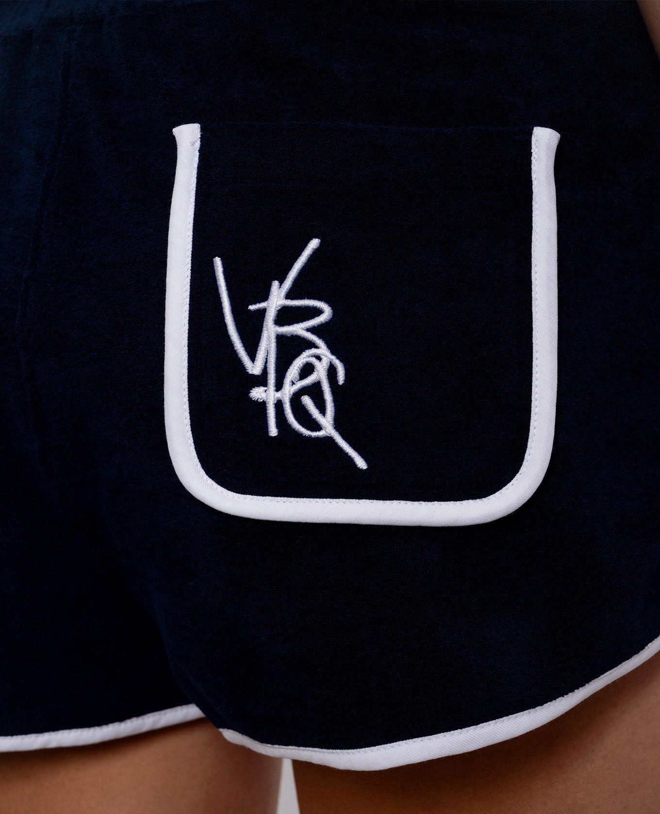 

Blue terry shorts with monogram logo Vilebrequin