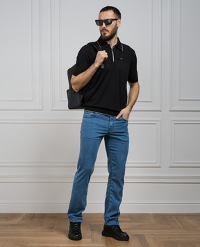Stefano Ricci Blue jeans with logo emblem MFT41S2130T135BL