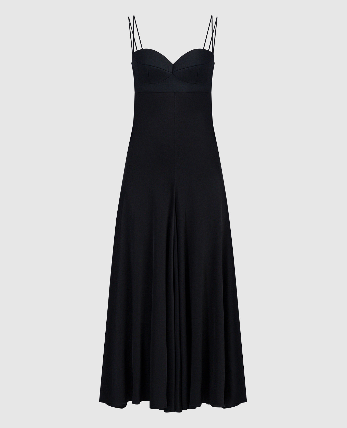 

Black combined bustier dress with a rose Magda Butrym