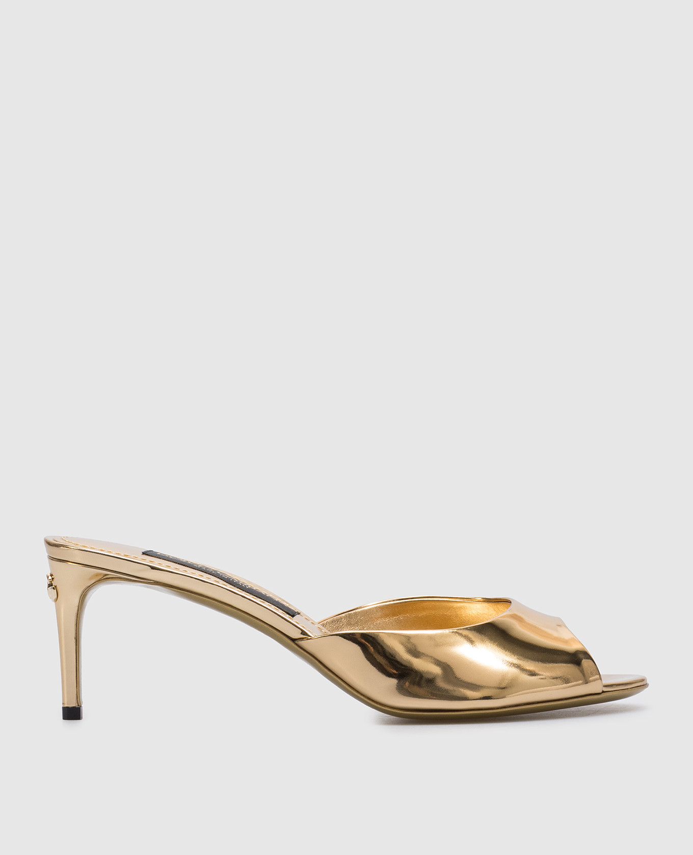 Keira gold leather mules dolce&gabbana