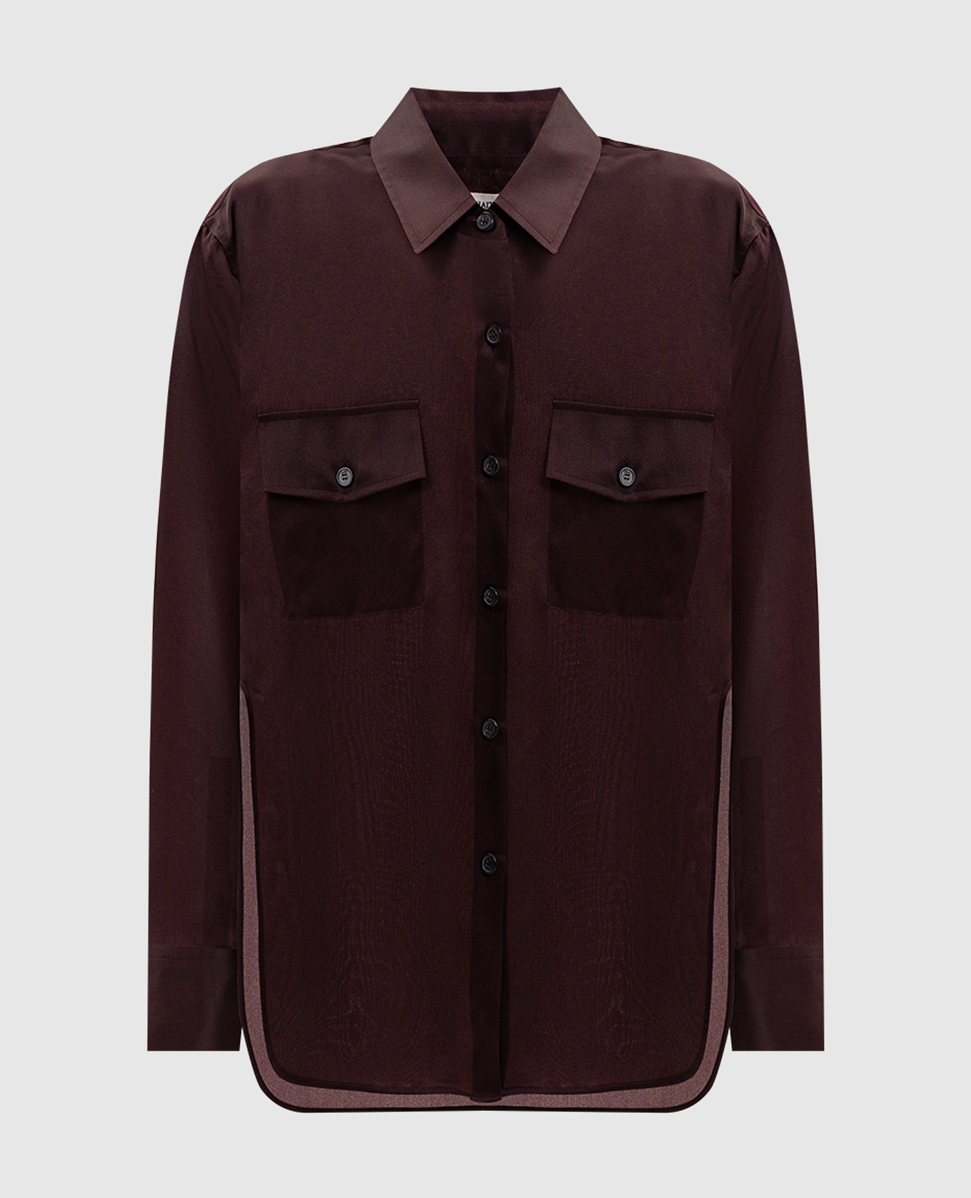 

Matteo burgundy silk blouse Khaite