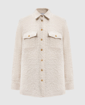 Gabriela Hearst White John Austin shirt with linen 1241151C075