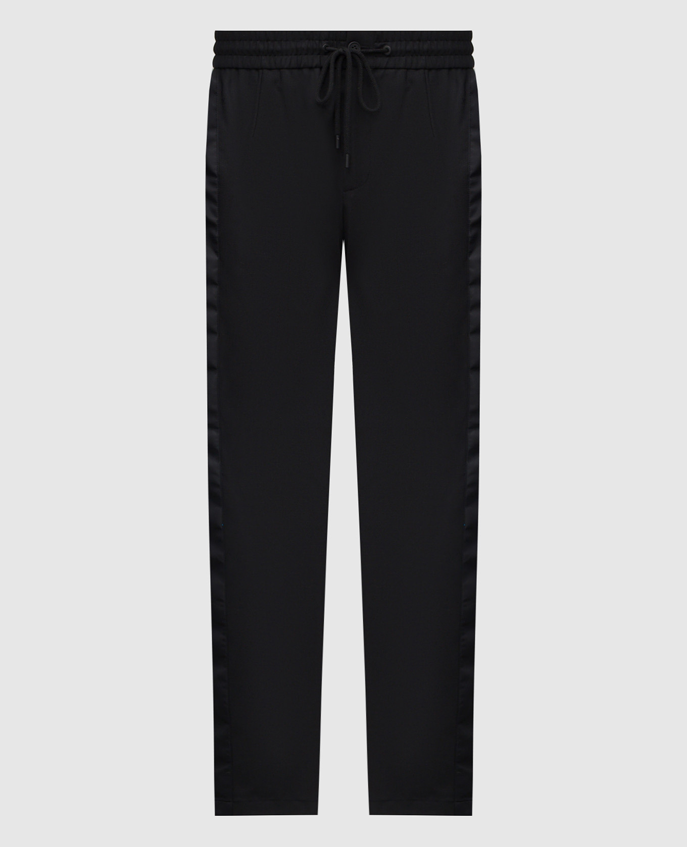 Black wool pants with logo Dolce&Gabbana