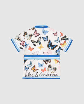 Dolce&Gabbana Children's white printed blouse L55S65FI5KS