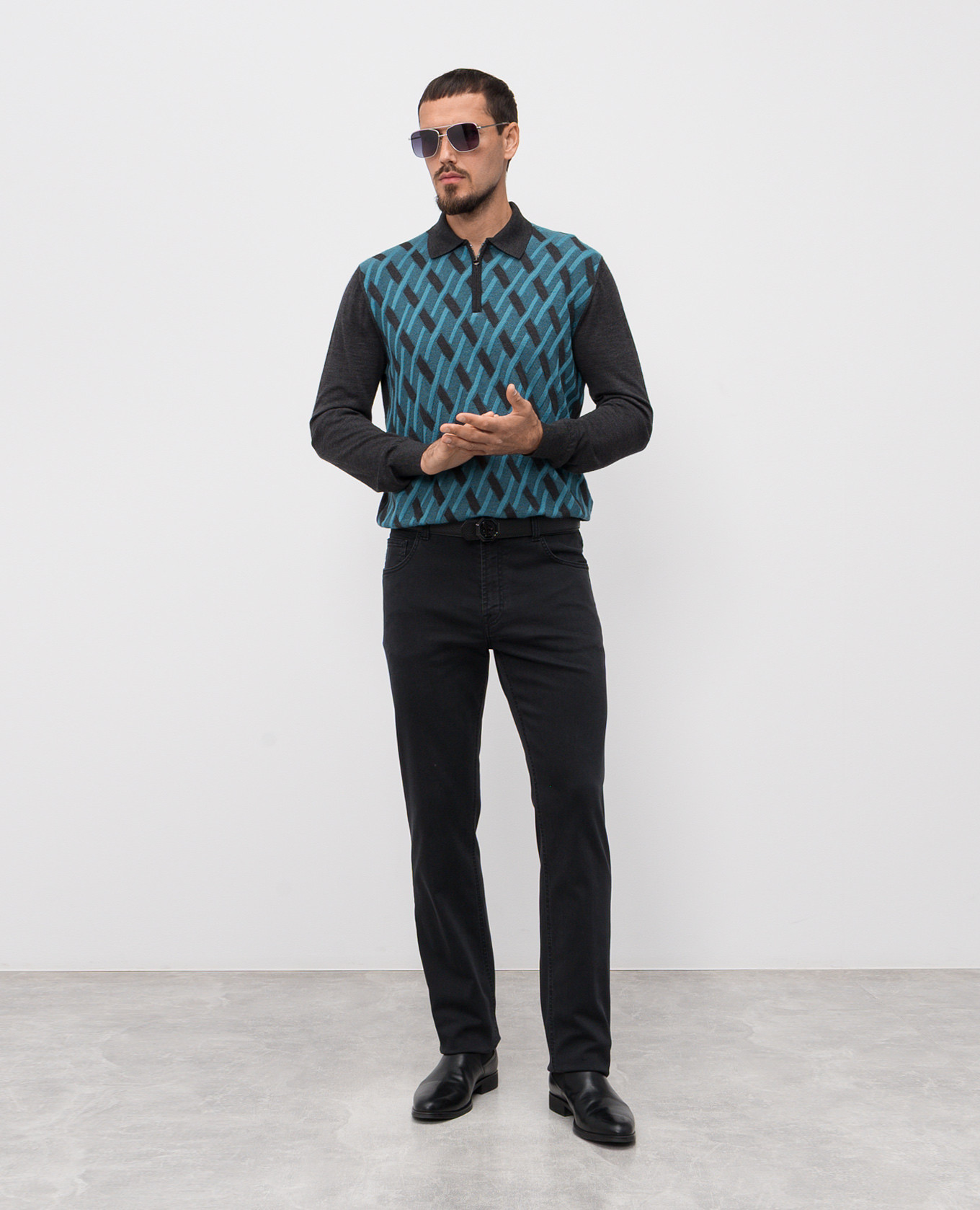 

Black jeans with logo Stefano Ricci