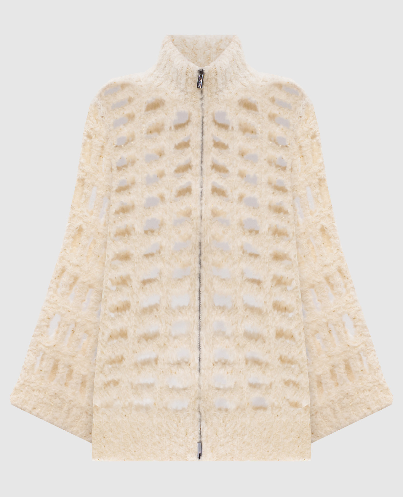 

Beige openwork cardigan with alpaca wool Peserico