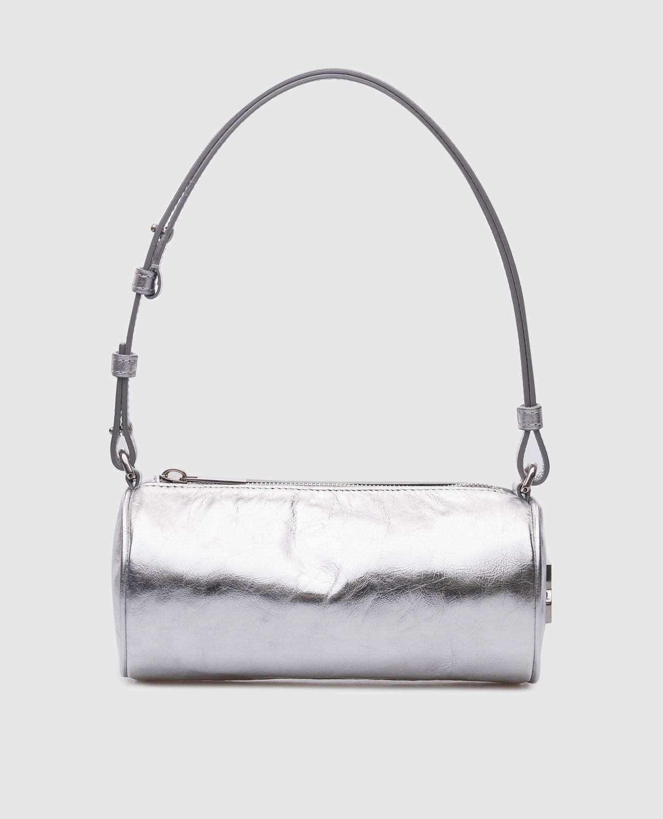 

Torpedo logo silver leather bag Off-White