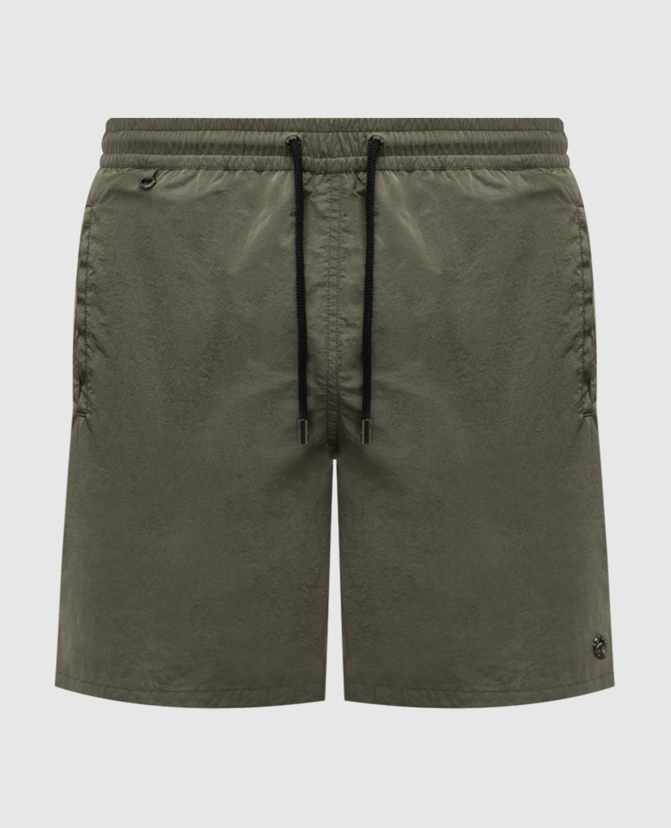 

Khaki swim shorts with logo emblem Stefano Ricci