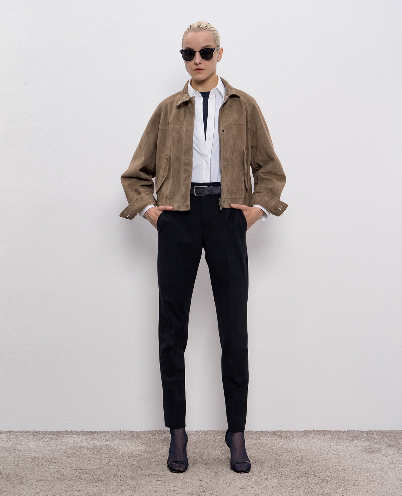 

Blue wool pants with monil chain Brunello Cucinelli