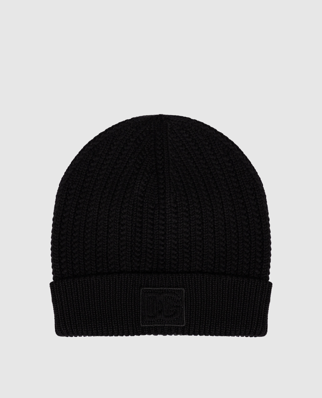 Black wool hat with logo Dolce&Gabbana