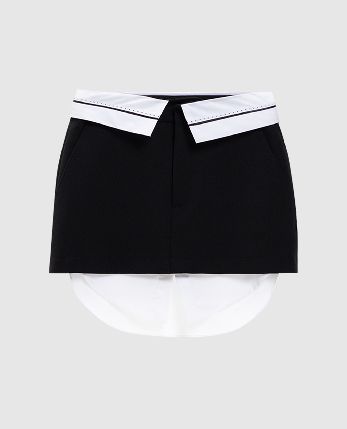 

Black Game mini skirt with wool SSHEENA