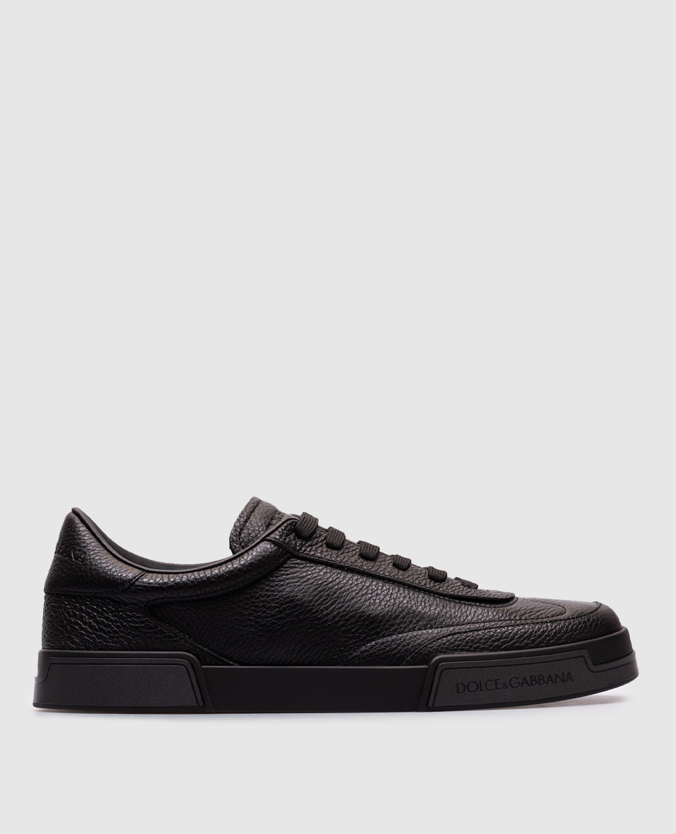 Black leather Portofino Yacht sneakers Dolce&Gabbana