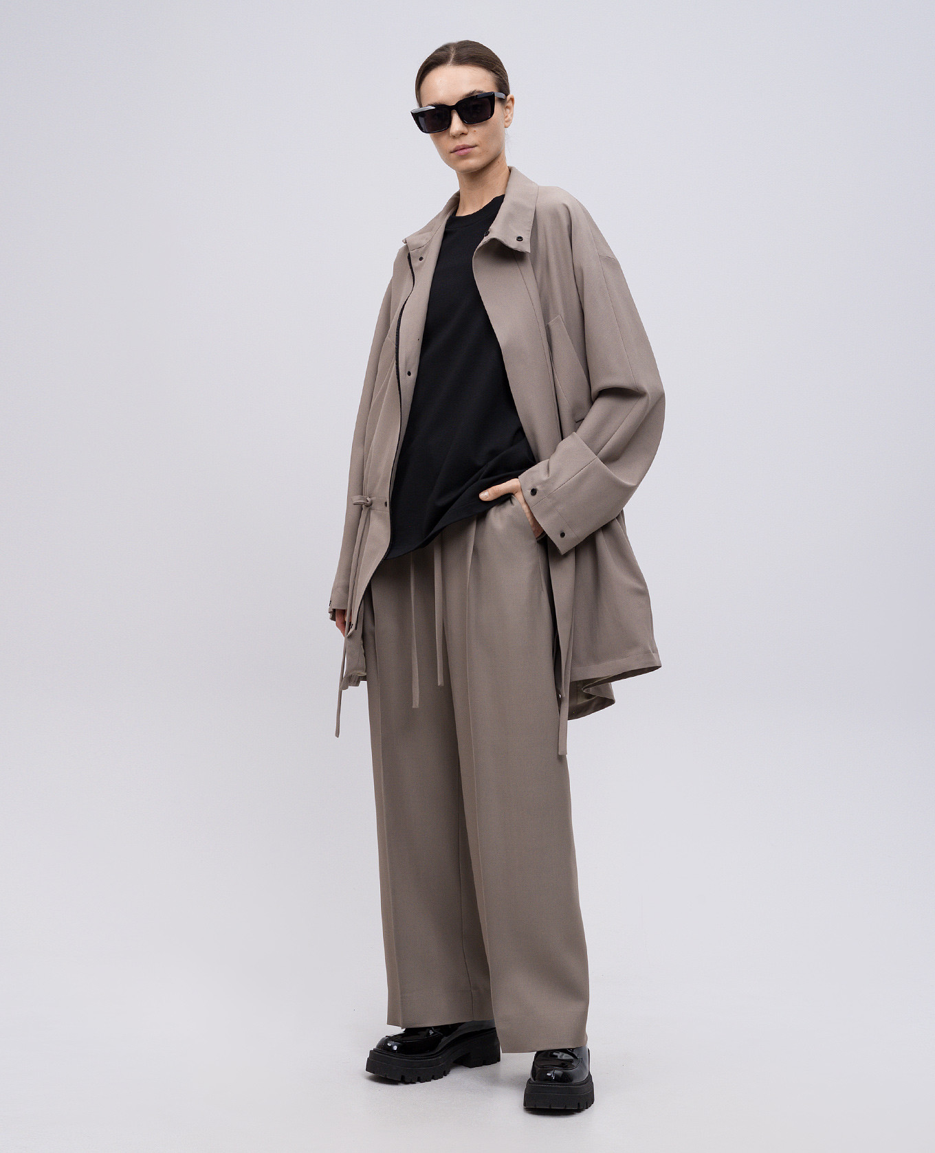 Beige wool parka with logo Fear of God 2
