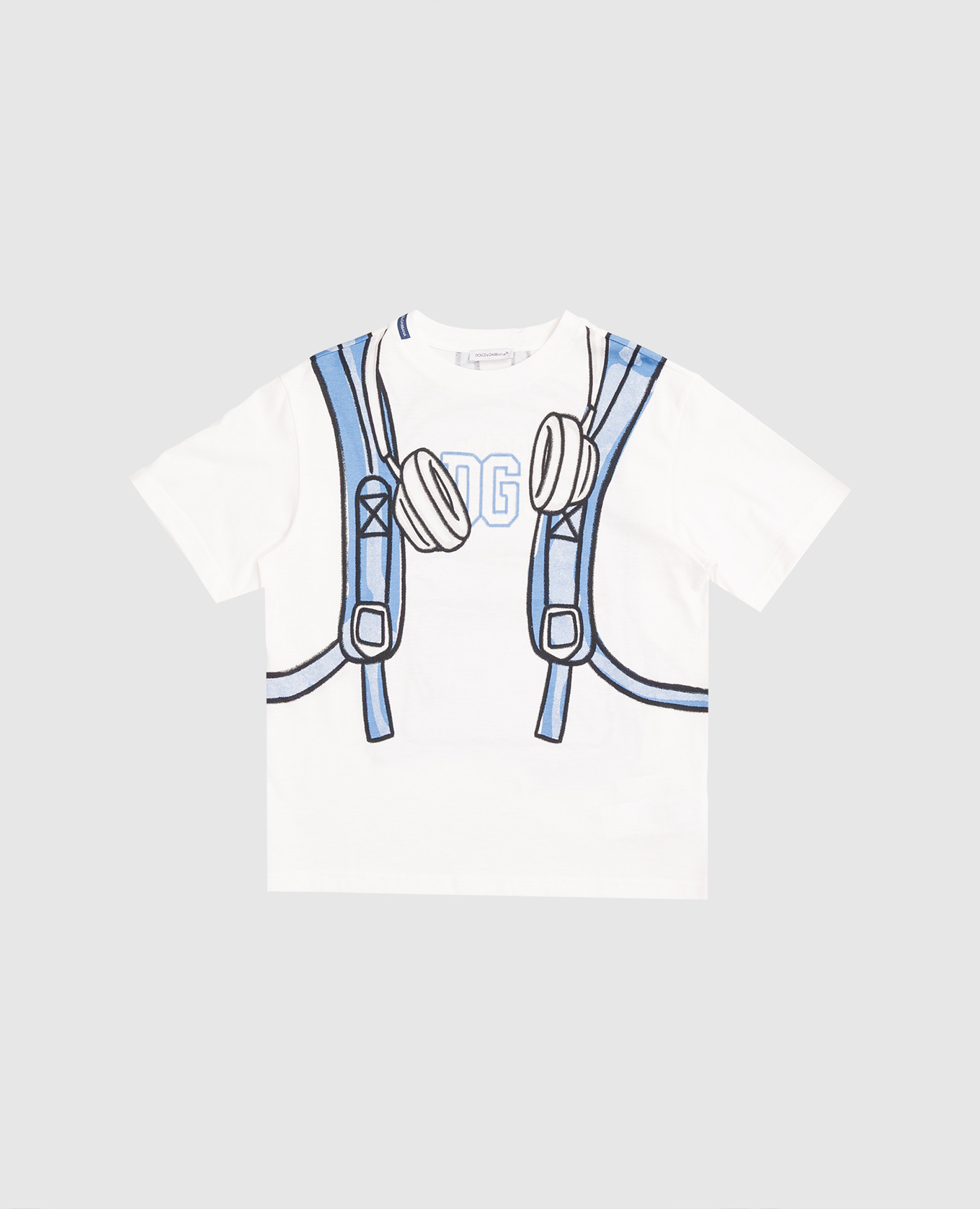 Children&#39;s white T-shirt with print Dolce&Gabbana
